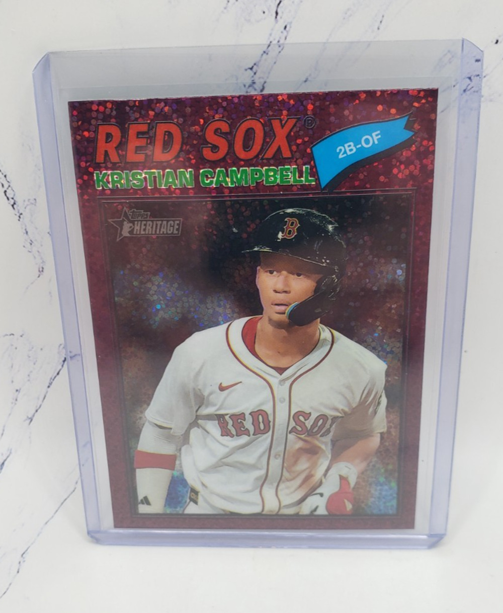 2026 Topps Heritage Kristian Campbell Color Match Red Sparkle #367 Red Sox